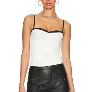 Miaou Renzo Tube Top Creme and Black Large